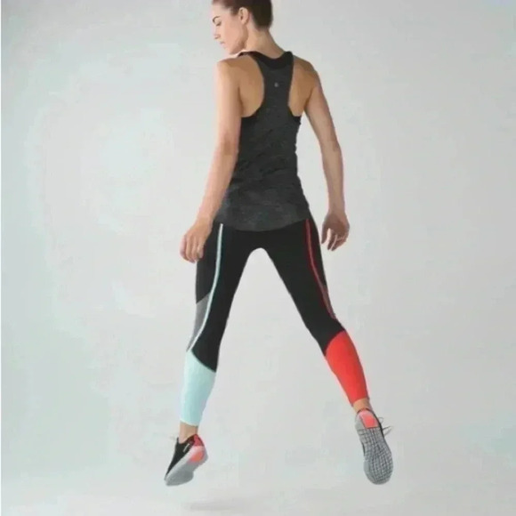 Lululemon Pedal To The Medal 7/8 tight legging W5I28S size 4 vsco color block - Picture 1 of 7